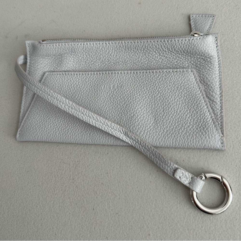 A-K-R-I-S Leather detachable zip pouch